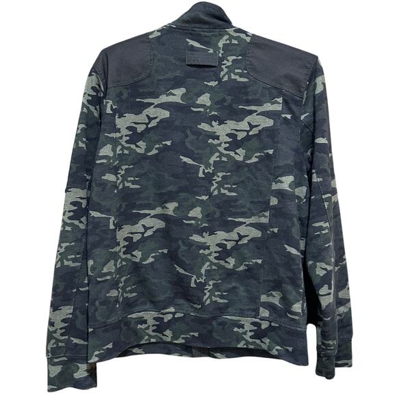 INC International Concepts Womens Utility Jacket Size L Green Camouflage Cotton - Picture 2 of 7